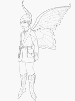 coloriage lutin papillon
